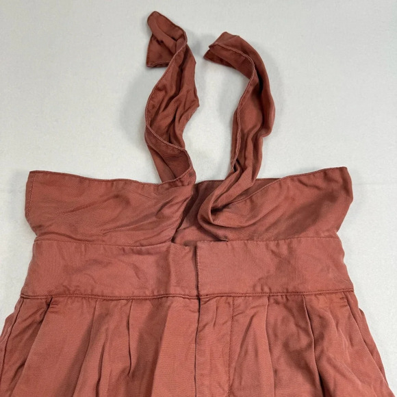 Cartonnier Anthropologie Roll Cuff Crop Trousers Womens Sz 2 High Rise Tie Waist - Picture 13 of 14